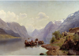 A-7491 Johan Fredrik Eckersberg - Svatební doprovod na fjordu Hardanger
