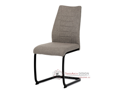 DCL-438 BR2, jídelní židle, černá / látka béžová