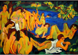 VELK 102 Ernst Ludwig Kirchner - Koupající se lidé v Moritzburgu