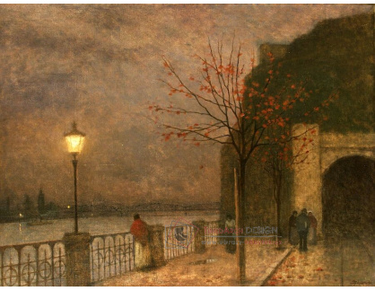 Jakub Schikaneder - Večerní nálada pod Vyšehradem