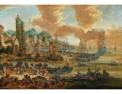 DDSO-1841 Pieter Casteels - Pohled na přístav