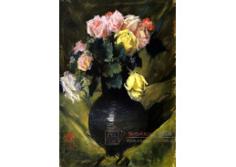 KO V-45 William Merritt Chase - Květinové zátiší s rúžemi ve váze
