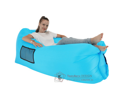 LEBAG, nafukovací sedací vak - lazy bag, modrá
