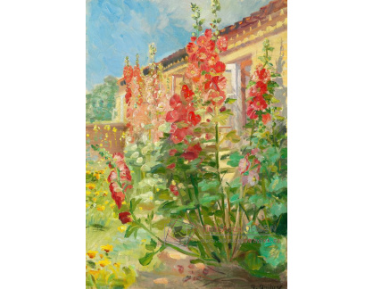 A-4734 Anna Ancher - Topolovka červená na zahradě