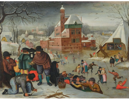 A-8764 Pieter Brueghel - Zimní scéna s bruslaři