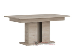 MATI ST12, jídelní rozkládací stůl 160-200x90cm, dub cremona / černá