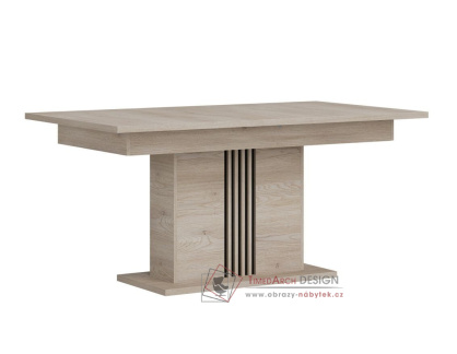 MATI ST12, jídelní rozkládací stůl 160-200x90cm, dub cremona / černá