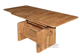 K611 IGOR, konferenční - jídelní stůl rozkládací 120-160x65cm, dubový masiv