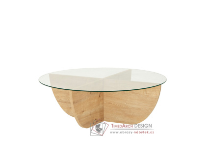 GROTE, konferenční stolek pr. 90cm, dub sapphire