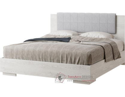 GRANUM, postel 160x200cm, light artwood / industrial