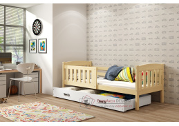 KUBA, dětská postel 80x160cm, borovice / bílá