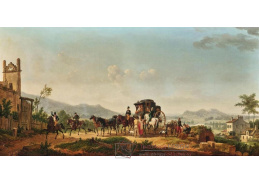 A-8794 Jacques Francois Joseph Swebach-Desfontaines - Rozlehlá krajina s dostavníkem