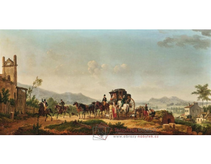 A-8794 Jacques Francois Joseph Swebach-Desfontaines - Rozlehlá krajina s dostavníkem