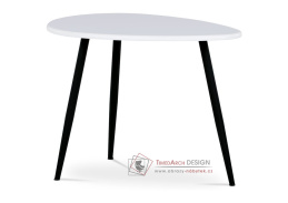 AF-3011 WT, konferenční stolek 60x40cm, černá / bílá