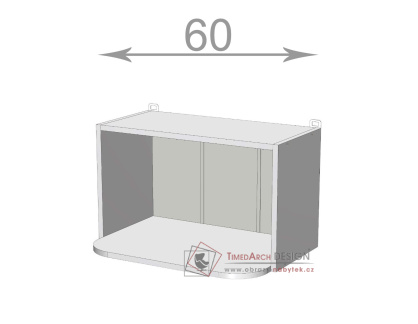horní regál na mikrovlnku š.60, v.36, Modena WM6036, bílá