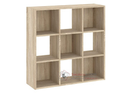 CARINO, regál 9-ti policový, dub sonoma