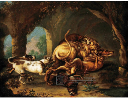 A-1781 Karl Borromäus Ruthart - Psi útočící na medvěda