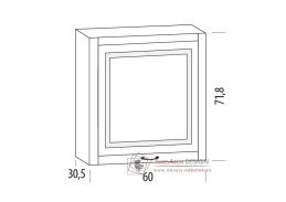 CHARLOTTA, horní skříňka 1-dveřová 60B, výběr provedení