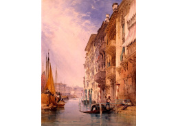 VSO 1195 William Callow - Gondola na Canal Grande v Benátkách