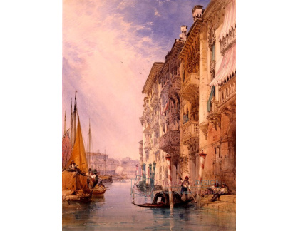 VSO 1195 William Callow - Gondola na Canal Grande v Benátkách