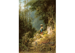 VSO 1216 Carl Spitzweg - Dívka s břemenem na hlavě