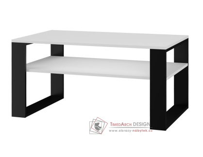 SAVA 1, konferenční stolek 90x58cm, černá / bílá