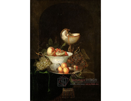 A-4931 Nicolaes van Gelder - Zátiší s ovocem a pohárem Nautilus