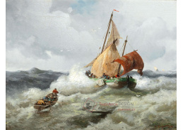 DDSO-4708 Adolf Kaufmann - Rybářské lodě v bouři