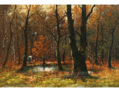 A-7290 Carl Eduard Onken - Sběr dřeva v podzimním lese