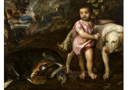 Tizian - Chlapec se psem v krajině