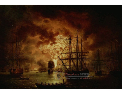 VL40 Jacob Philipp Hackert - Zničení tureckého loďstva v bitvě u Tschesme