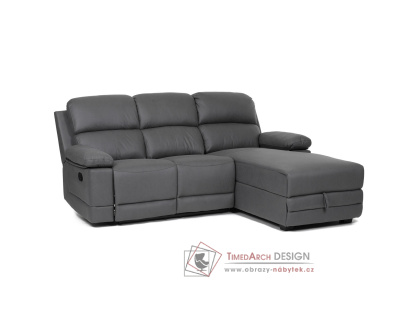 ASD-4213P GREY, rohová relaxační sedačka - pravá, látka vintage šedá