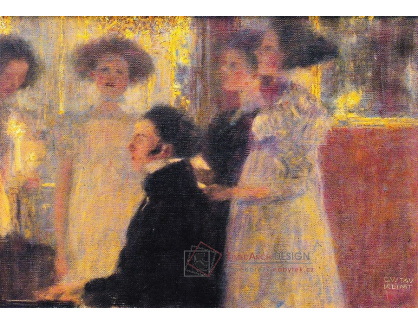R3-37 Gustav Klimt - Schubert u klavíru