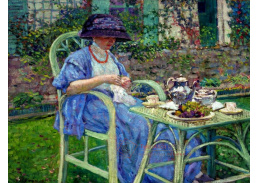 SO IV-344 Frederick Carl Frieseke - Snídaně v zahradě