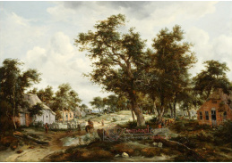 KO IV-434 Meindert Hobbema - Zalesněná krajina s postavami