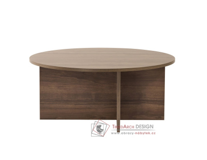 SOLEIL, konferenční stolek pr. 90cm, ořech