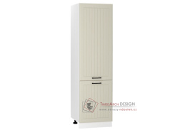 INGRID, skříň 2-dveřová na vestavnou lednici D60LOP/L, bílá / coffee