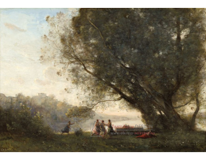 D-7351 Jean-Baptiste-Camille Corot - Tanec pod stromy na okraji jezera