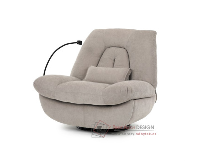 TV-7081 LAN2, televizní křeslo s elektrickým polohováním, látka světle hnědá