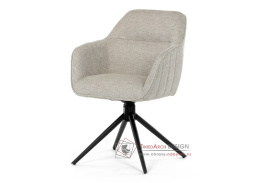 HC-536 CRM2, jídelní a konferenční otočné křeslo, černá / látka krémová