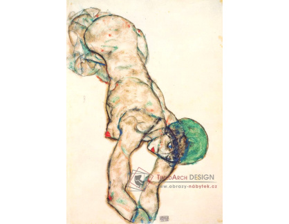 VES 70 Egon Schiele - Akt ženy se zelenou čepici