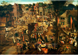 BRG-218 Pieter Brueghel - Vesnická slavnost k poctě svatého Huberta a svatého Antonína