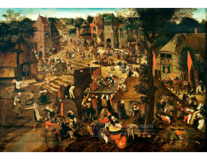 BRG-218 Pieter Brueghel - Vesnická slavnost k poctě svatého Huberta a svatého Antonína