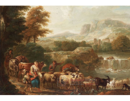 SO VIII-231 Abraham Begeyn - Krajina s pastýři a jejich stádem