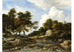 KO III-185 Jacob van Ruisdael - Zalesněná říční krajina s mostem