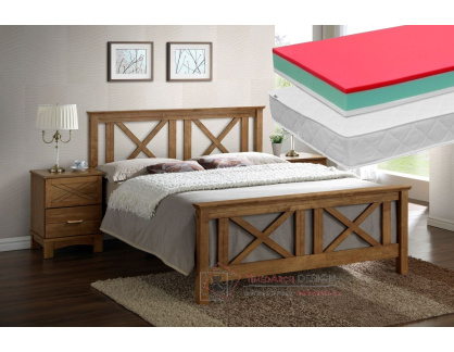 TEXAS II + LITERA, postel 180x200cm + 2ks matrace
