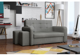 VIVIAN HOME II, pohovka rozkládací s taburety, látka Enjoy 21 šedá