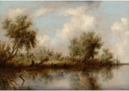 A-4441 Salomon van Ruysdael - Říční krajina s postavami na břehu