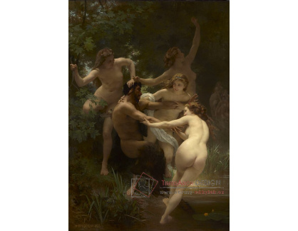 R15-121 Adolph William Bouguereau - Nymfy a satýr