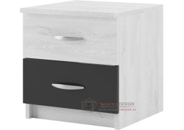 ESSEX, noční stolek - sada 2ks, light artwood / antracit